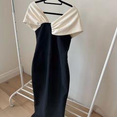 Karen millen black and white maxi dress in medium