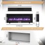 50" Wall Mounted Electric Fireplace, Wilton, Black With 2 Heat Settings 900W-1800W, 9 LED Flame Colour Options and 2 Fuel Bed Options, Media Wall Compatible, Remote Control Image 4