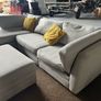 Grey corner sofa with matching footstool Image 3