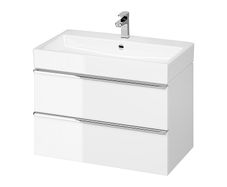 Cersanit Virgo Vanity Unit White Gloss 80cm (cabinet + Washbasin)