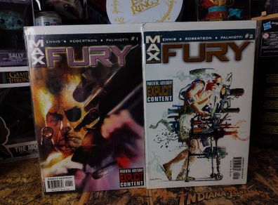Fury ! First 2 Issues ! by by Garth Ennis ! Explicit Content ! 2001 ! by Max (Marvel) !