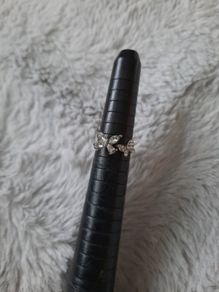 dainty silver butterfly ring