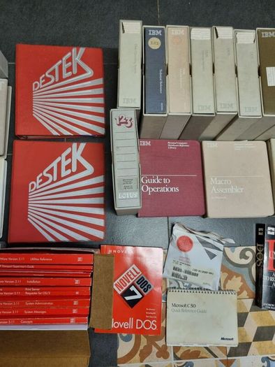 Vintage IBM Microsoft Lotus Novell Software Manuals  Binders Job Lot 1980s 90s