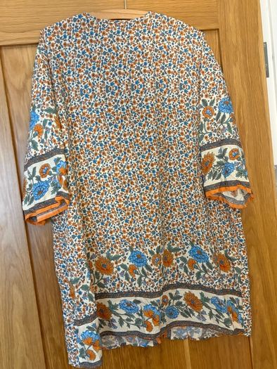 Emery Rose open-front floral bohemian kimono cardigan Size L