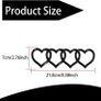 Love Heart Logo Rear Trunk Emblem, 3D Badge Decal Sticker, Car Accessories Exterior Decoration, Car Replacement 3D Sticker Fit for Audi A3 A4 A5 A6 A8 TT R8 Q3 Q5 Q7 (Sliver) Image 2