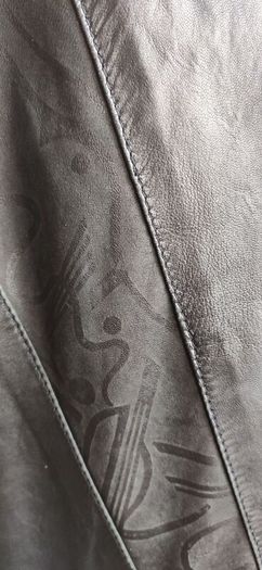 Authentic Vintage Sardar Soft Leather Jacket Rare Embossed Detail  Size 16 (Fits M-L Oversized)