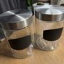 Glass Container with Stainless Lids 2pcs Image 2