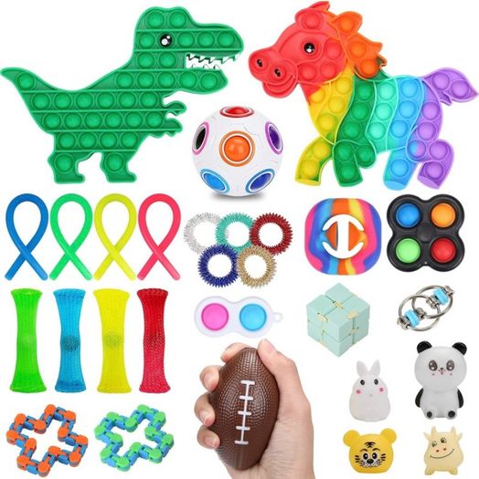 28pcs Fidget Toys Pack, Stress Toys Squshies Fidget Toys Set for Kids and Adults, Anxiety Relief Stress Sensory Toys for Birthday Party Favors (FREE POSTAGE)