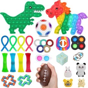 28pcs Fidget Toys Pack, Stress Toys Squshies Fidget Toys Set for Kids and Adults, Anxiety Relief Stress Sensory Toys for Birthday Party Favors (FREE POSTAGE)
