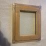 frame vintage swept/moulded off-white painted wooden frame with a gold-gilded inner slip/sight edge Image 2