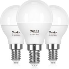 E14 Bulb SES Small Edison Screw LED Golf Ball Bulbs, 6W (Equivalent to 40W), Warm White 2700K, 540 Lumen, Non-Dimmable, Pack of 3