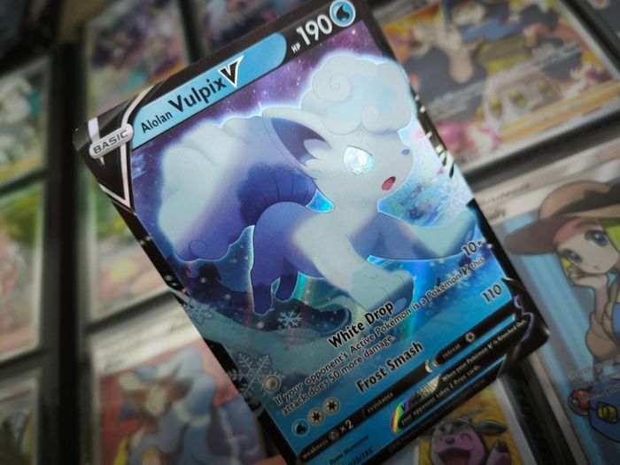 Alolan Vulpix V ! Ultra Rare ! from Silver Tempest Set ! 2022 ! Pokemon Card !