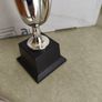 Metal Cup Trophy Award on black plinth. Image 6