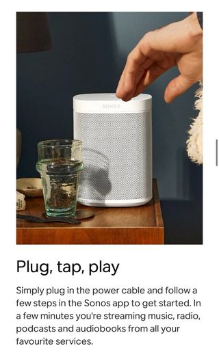 Sonos One wireless speaker in white