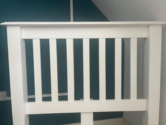 White bedframe