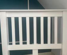 White bedframe