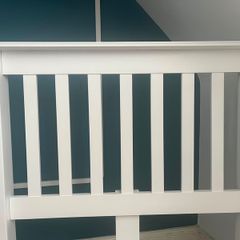 White bedframe