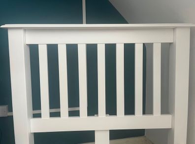 White bedframe
