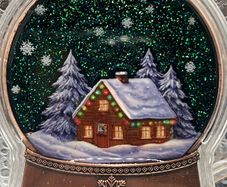 5avdp oz Fine 999 Copper Bullion Snow Globe in capsule.