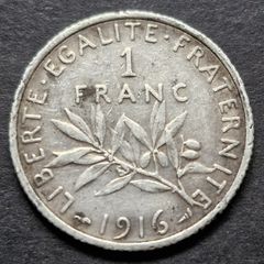 1916 France 1 Franc Silver coin