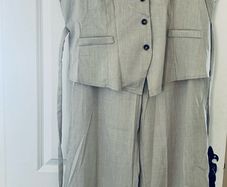 Waistcoat/ trousers Grey in colour size 16