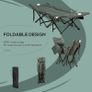 Foldable Sun Lounger, Padded Patio Camping Bed with Carry Bag, Magazine Bag and Cup Holder for Outdoor, Garden, Porch, Grey Image 6