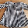Next Girls Baby Black White Hounds Tooth Dress Age 3 to 6 Mths Image 5