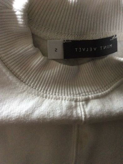 Mint Velvet White Sweat Top with seam detail on front - Size 12