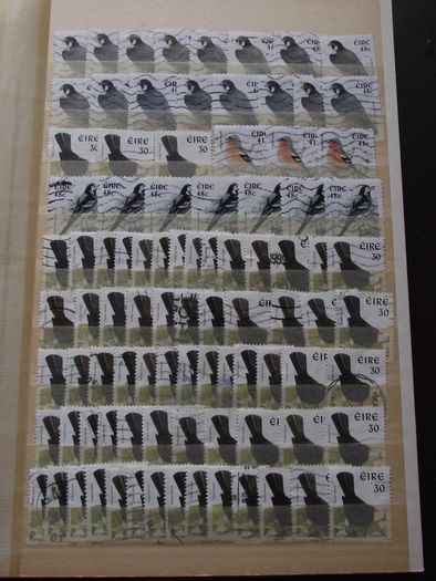 An album with Irish stamps. Reminder with duplications