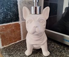 Beautiful bulldog soap dispenser