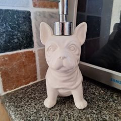 Beautiful bulldog soap dispenser