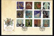 2017 Isle of Man Christmas; Twelve Days of Christmas by Catherine Rowe Commemorative Stamps First Day Cover (FDC)