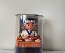 SANTA Solar Figurine Sushi Chef Shokunin Sushi Shop Japanese toy Japan