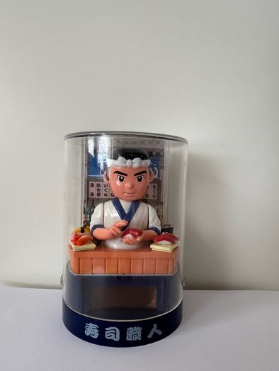 SANTA Solar Figurine Sushi Chef Shokunin Sushi Shop Japanese toy Japan