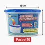 Dehumidifier 500ml Pack of 10| Condensation Remover Moisture Absorber, Dehumidifiers for Damp, Mould, Moisture in Home, Kitchen, Wardrobe, Bedroom, Caravan, Office, Garage, Basement Image 2
