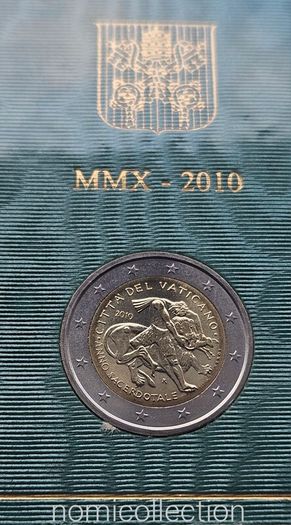 Vatican City 2010 year Brilliant Uncirculated Commemorative 2 Euro coin.