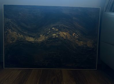 Textured & Gold Art Piece