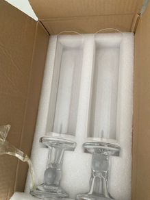 3 x Glass Candle Holders (perfect for unity candles)