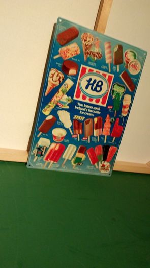 HB Ice Cream sign tin metal sign "FREE POST"