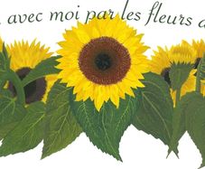 Sunflower field with French quote Wall Decal/Sticker/Art Transfer