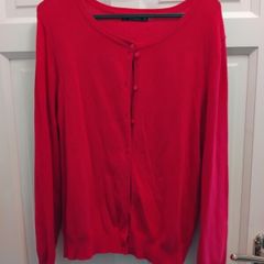 red cardigan 16 to 18 used like new