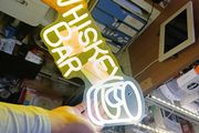 Whiskey Bar Neon LED Sign usb powered