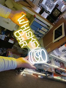 Whiskey Bar Neon LED Sign usb powered