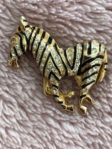 zebra brooch