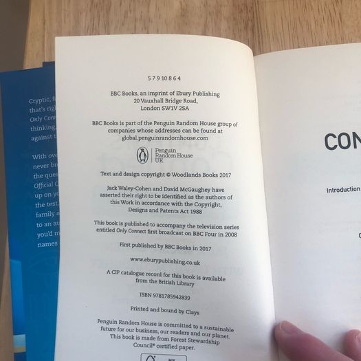 Only Connect TV show Puzzle Book