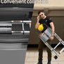 Stainless Steel Thickened High-Strength Loft Ladder, step ladder with Stabilizer Bar and Detachable Hooks, Multi Purpose Extendable Portable Folding Ladders Image 4