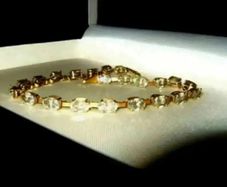 Vintage Hallmarked 14ct Gold Tennis Bracelet
