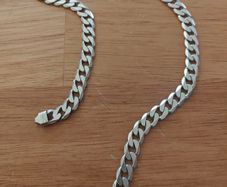 Solid 925 Sterling Silver Curb Chain Necklace