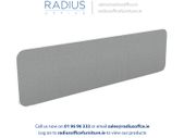 Light Straight Desk Screen (W1400 x H380mm) - Slip/White