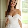 rainbow glitter A line wedding dress with pockets Image 3